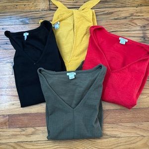 Jcrew cotton tie front t-shirt bundle!